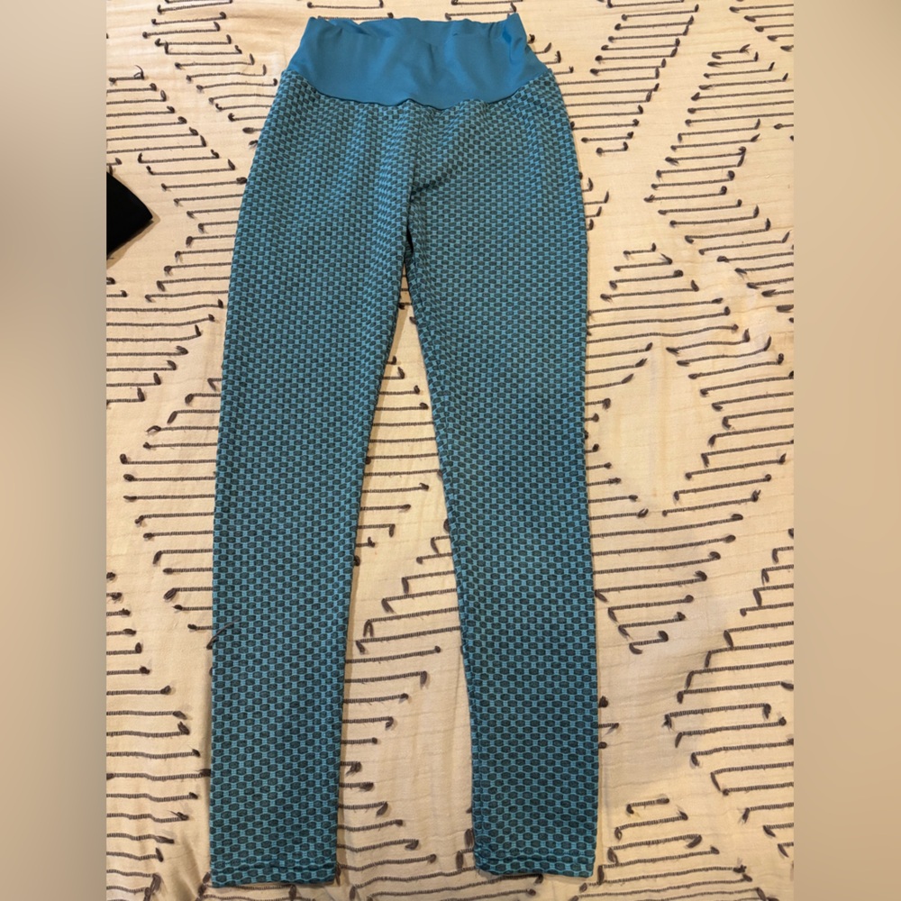 Blue Patterned Leggings
